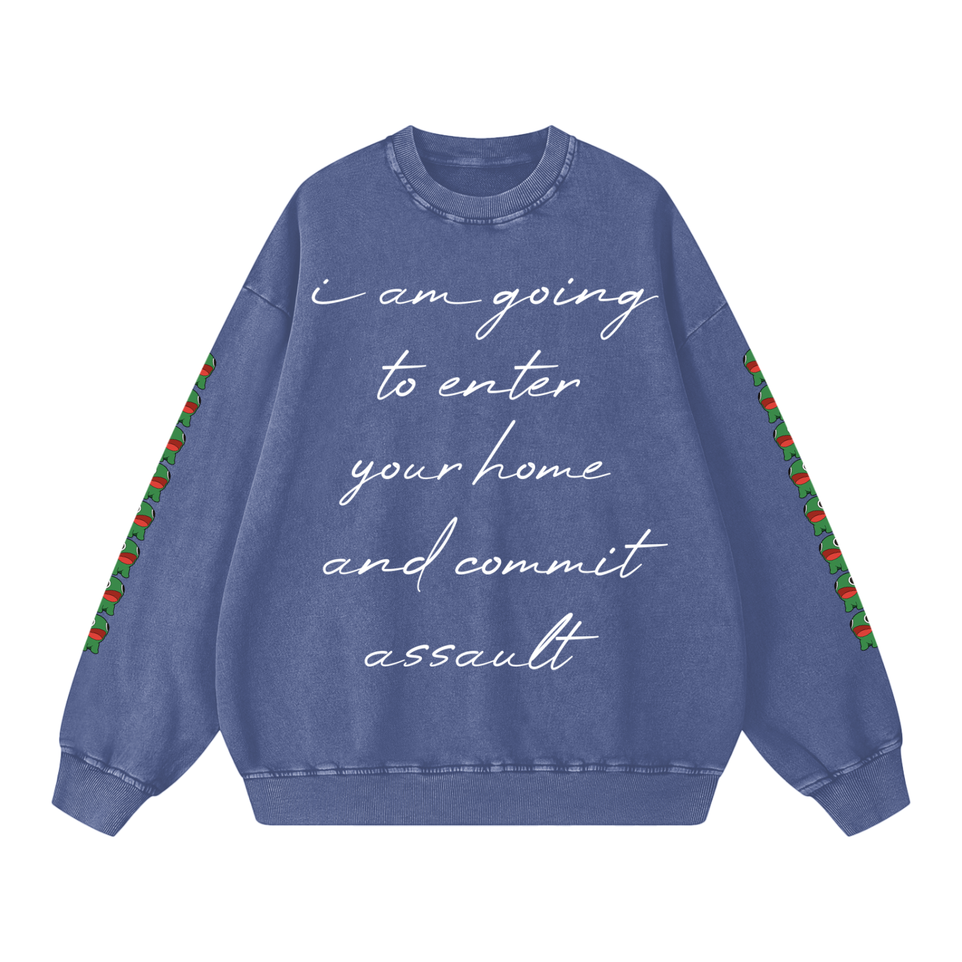 Snow Washed GROPPER SLEEVE Oversized CREDIBLE THREAT Sweatshirt