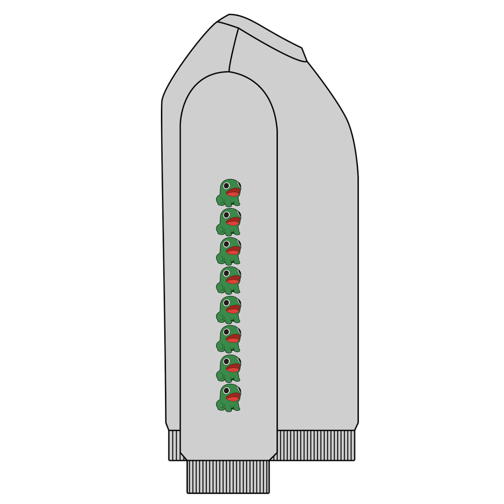 Snow Washed GROPPER SLEEVE Oversized CREDIBLE THREAT Sweatshirt