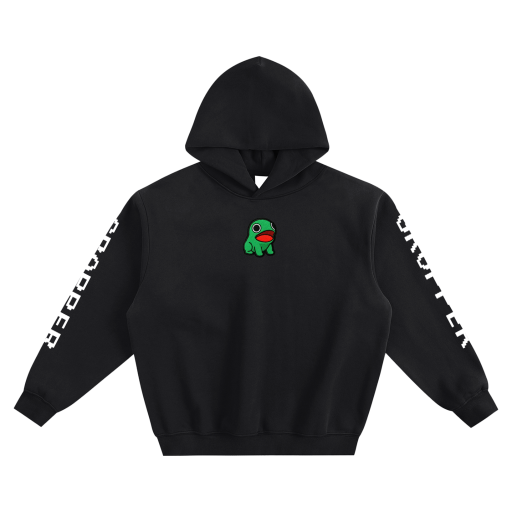 Fleeced Sleeve Print GROPPER PATCH Hoodie