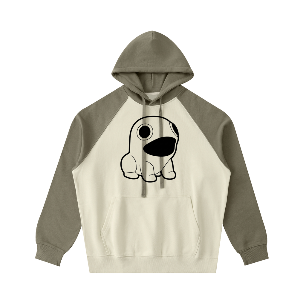 Color-Block Raglan Sleeve Hoodie