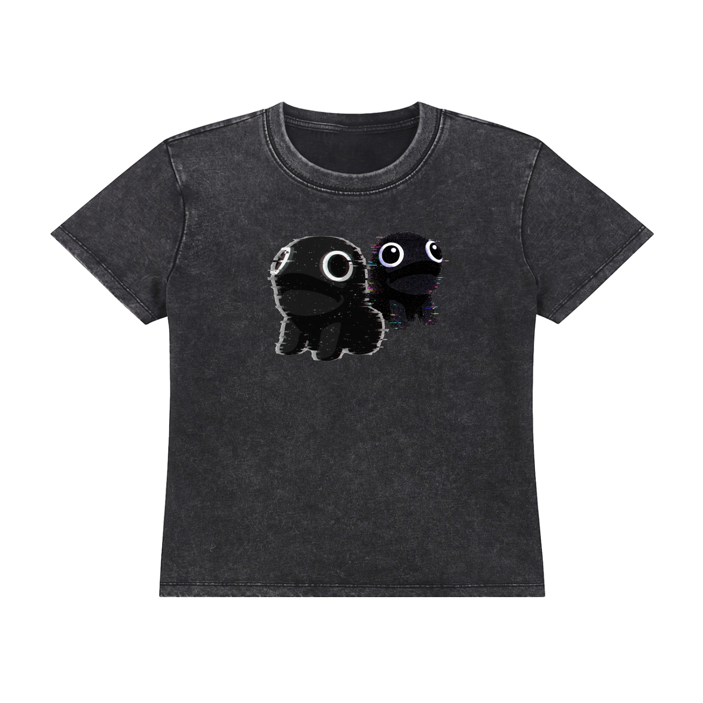 Vintage Wash Glitchcore Twin Groppers T