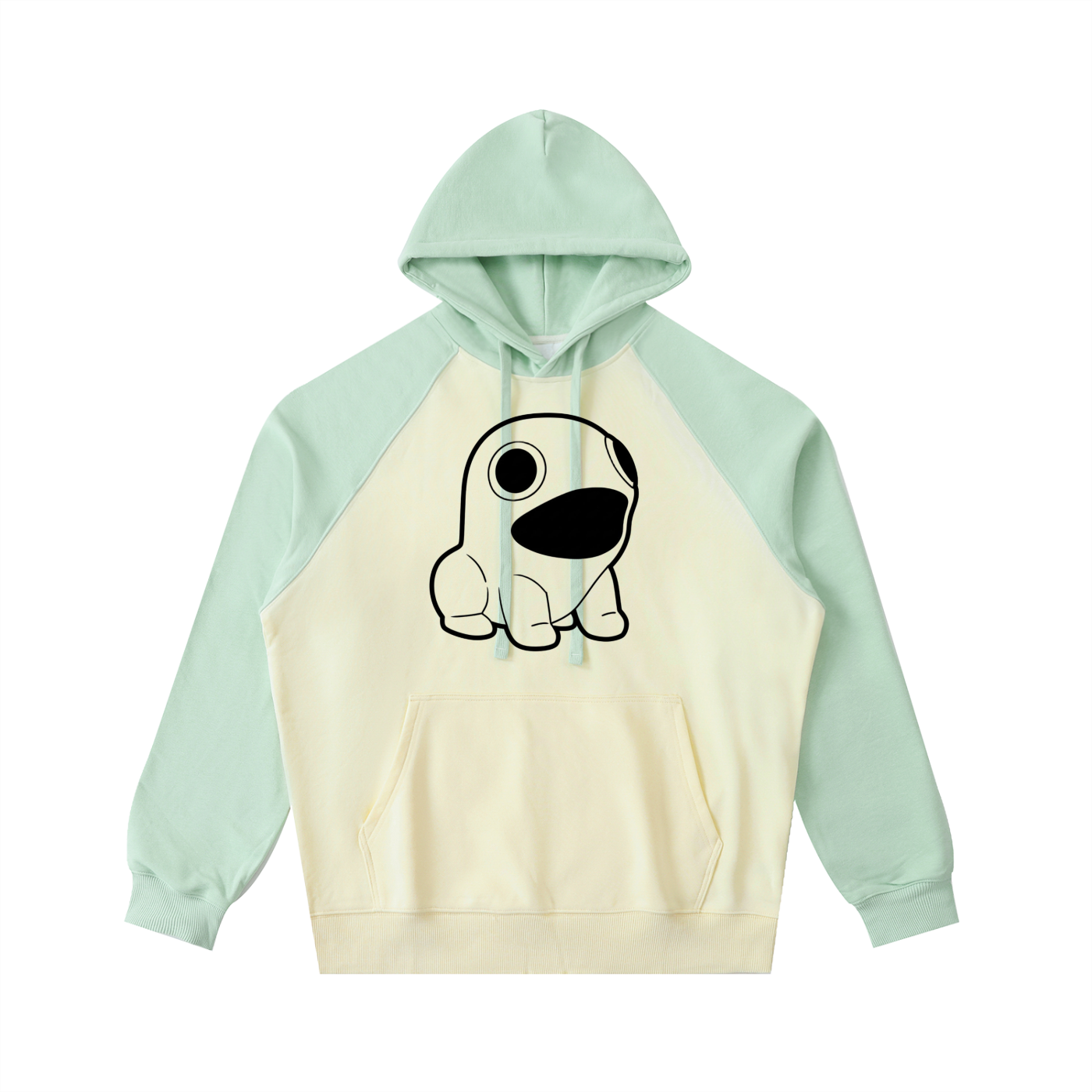 Color-Block Raglan Sleeve Hoodie