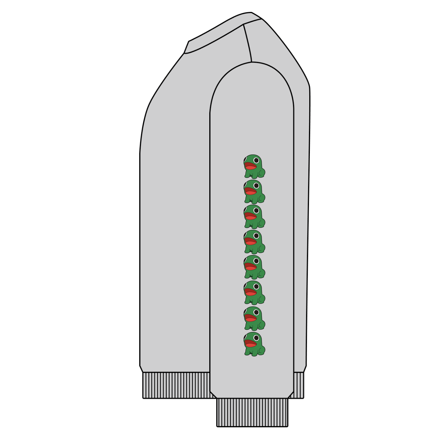 Snow Washed GROPPER SLEEVE Oversized CREDIBLE THREAT Sweatshirt